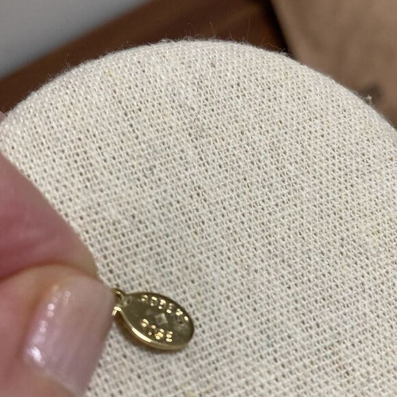 Robert Rose Signed Vintage Gold Tone Necklace with 4 Hanging Beads & Horn. - Picture 6 of 6